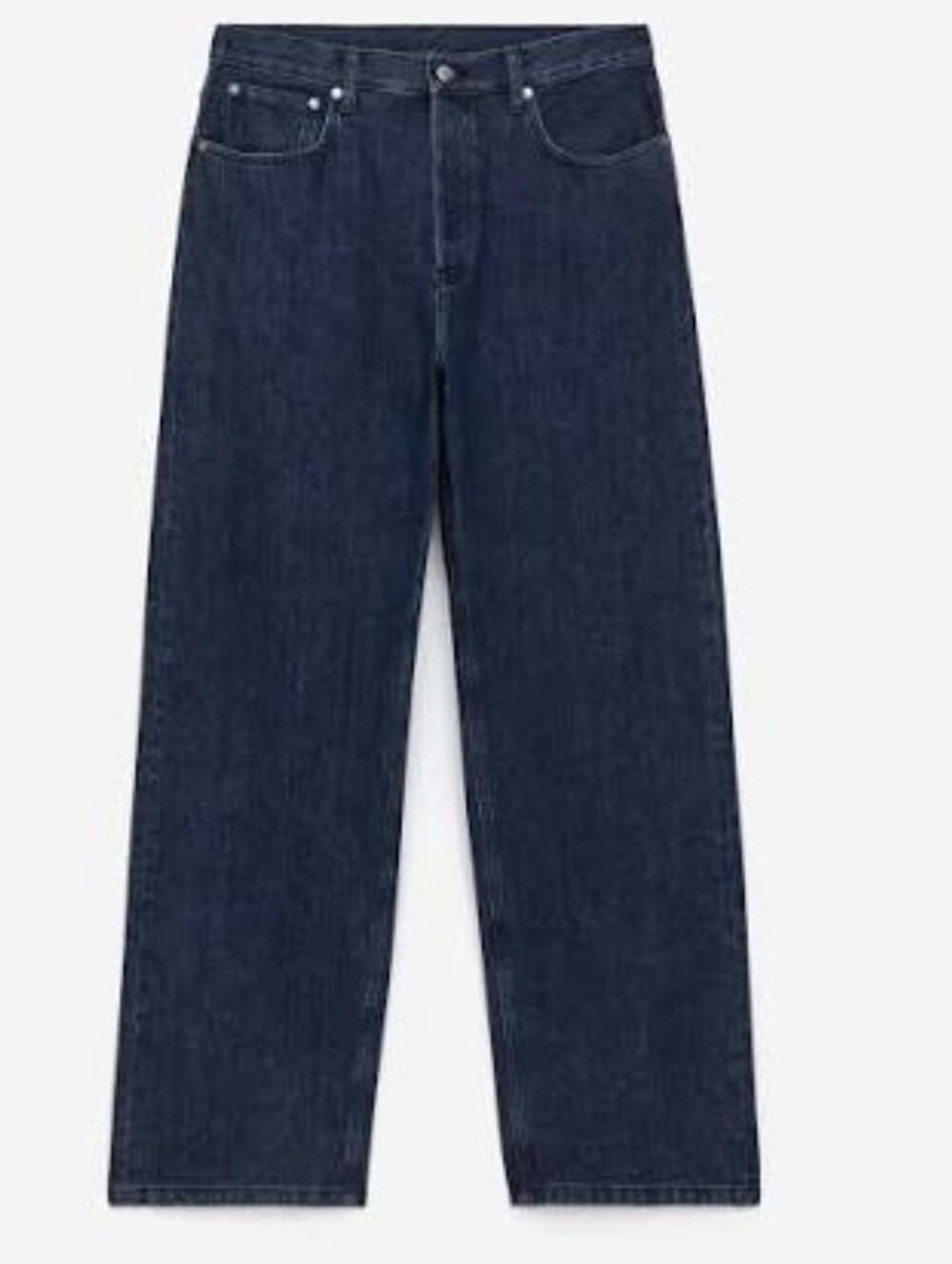 Classic Men's Dark Blue Straight-Leg Jeans